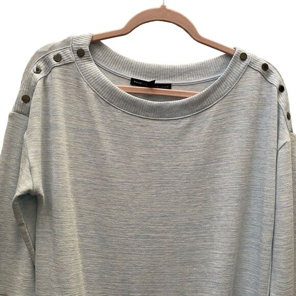 NWT WHITE HOUSE BLACK MARKET -  Heather Glass Marled Knit Tunic Size XSmall - Picture 1 of 5